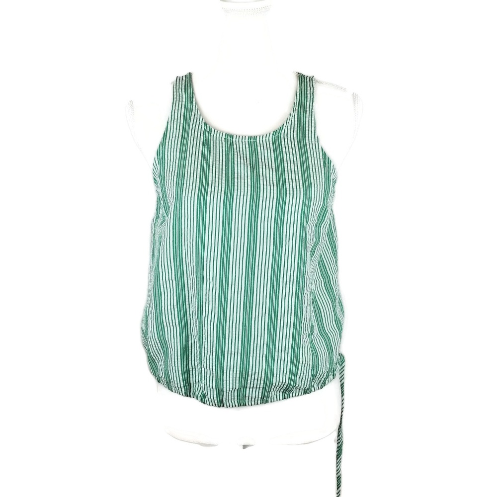 UNIVERSAL THREAD STRIPED TOP BLOUSE GREEN SIZE L